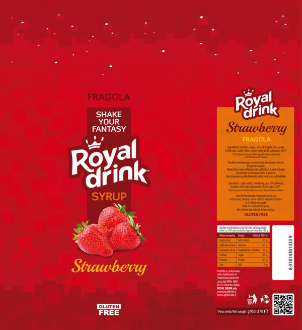 ROYAL DRINK Purée de fraises 750 ml