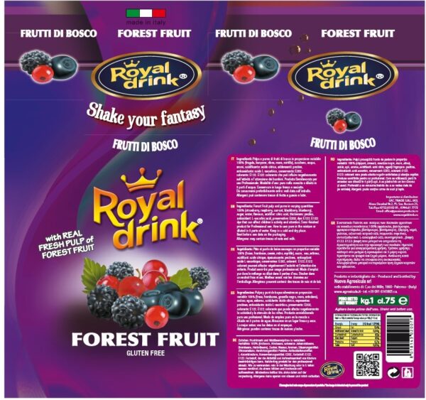 ROYAL DRINK Purée de fruits des bois 750 ml